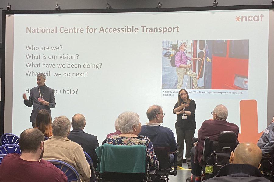 Paul Herriots presents about ncat at National Highways' 'Roads for All' event